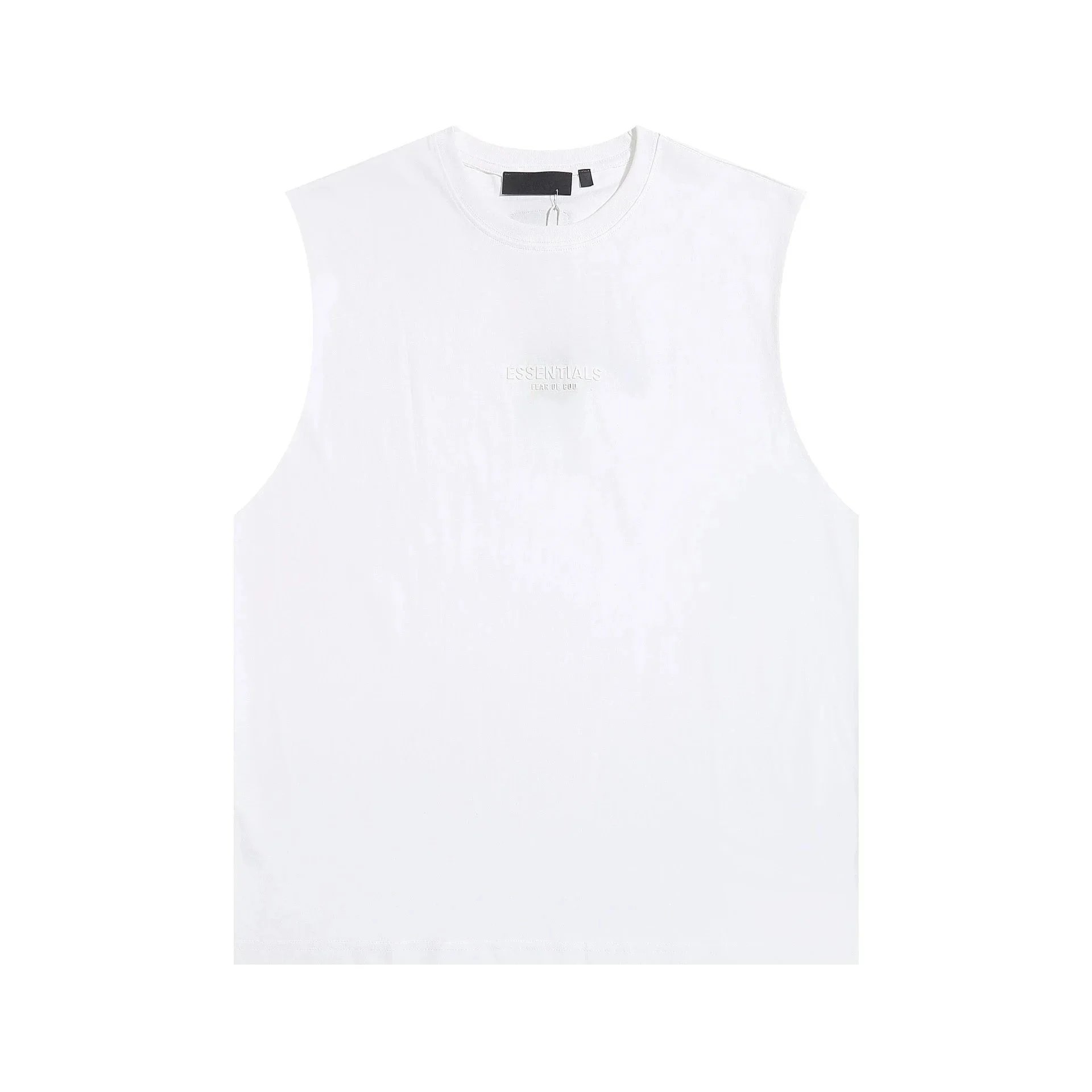 Fear Of God Essentials Black Sleeveless Graphic Tank Top