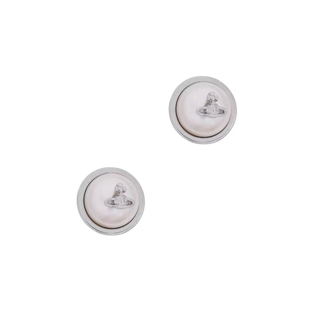 Gold Tone Pearl Stud Earrings with Floral Detail Classic Jewelry