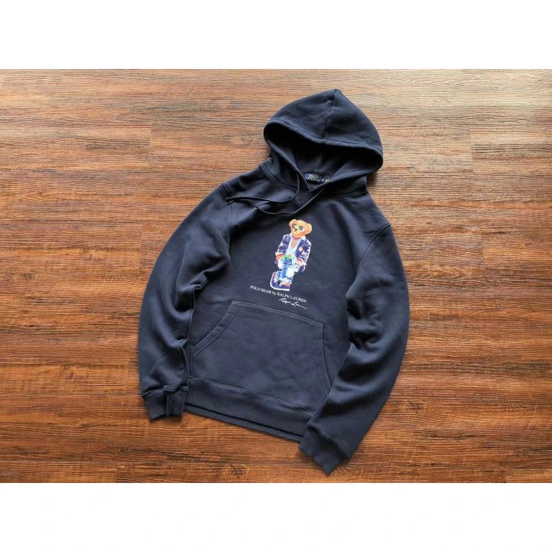 Ralph Lauren Hoodies & Sweatshirts Polo Bear Graphic Pullover Hoodie — L042 Blue