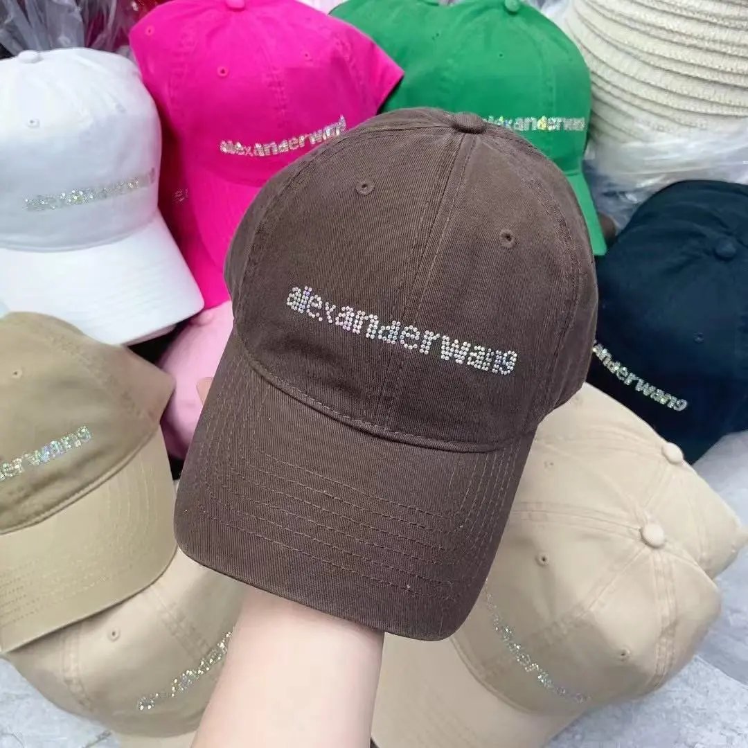 Alexander Wang Embroidered Logo Beige Pink Green Brown Black Casual Baseball Cap