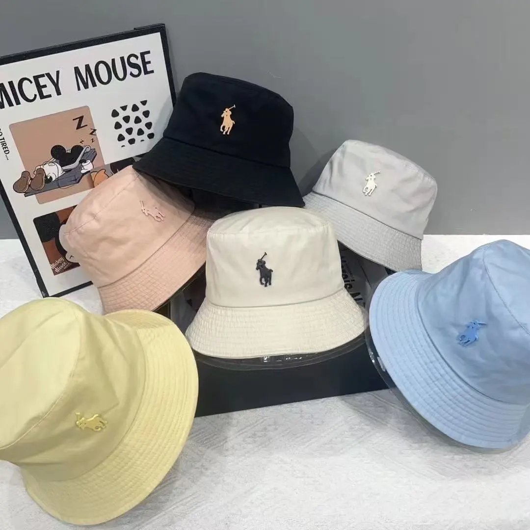Polo Ralph Lauren Bucket Hat Navy Beige Cream Light Gray Pale Yellow Sky Blue Classic