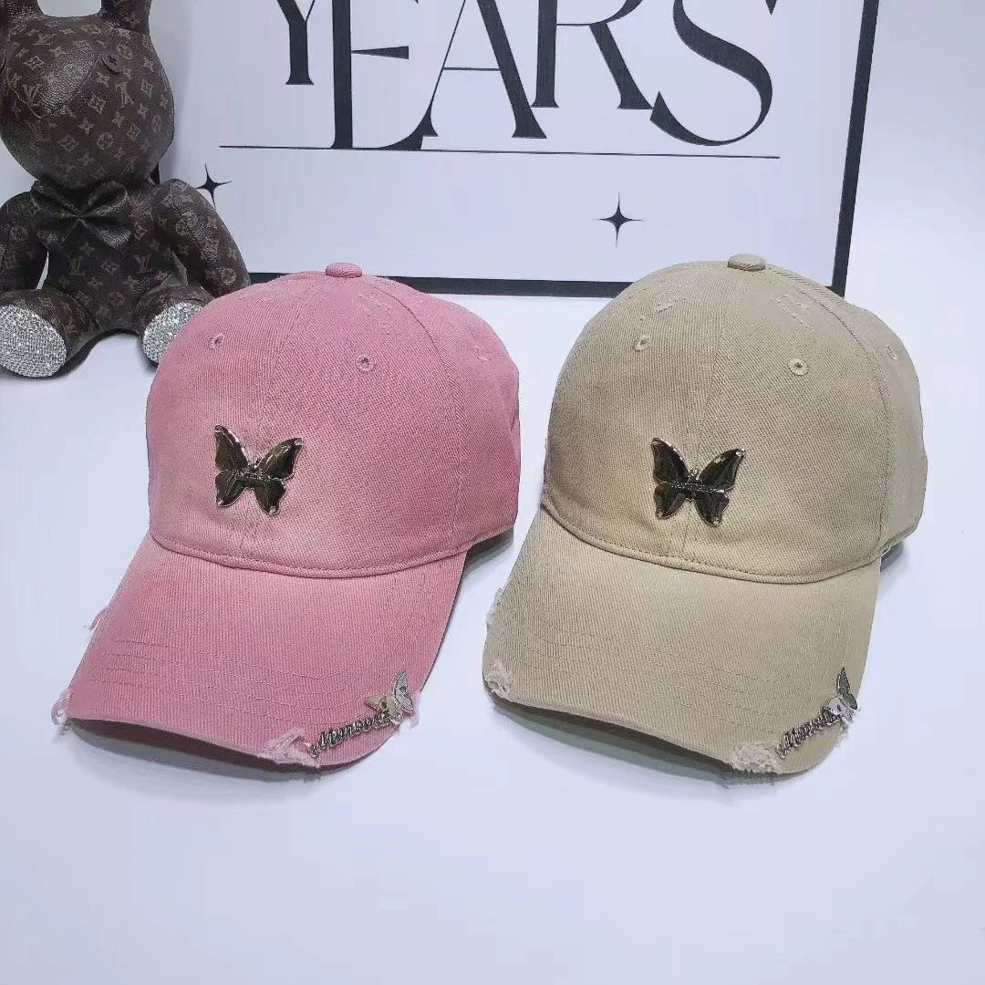 Unbranded Hats Butterfly Metal Accent Distressed Baseball Cap image 3