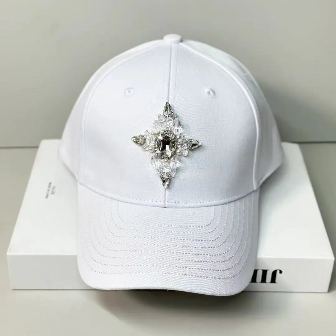 Unbranded Hats Rhinestone Cross Baseball Cap image 3