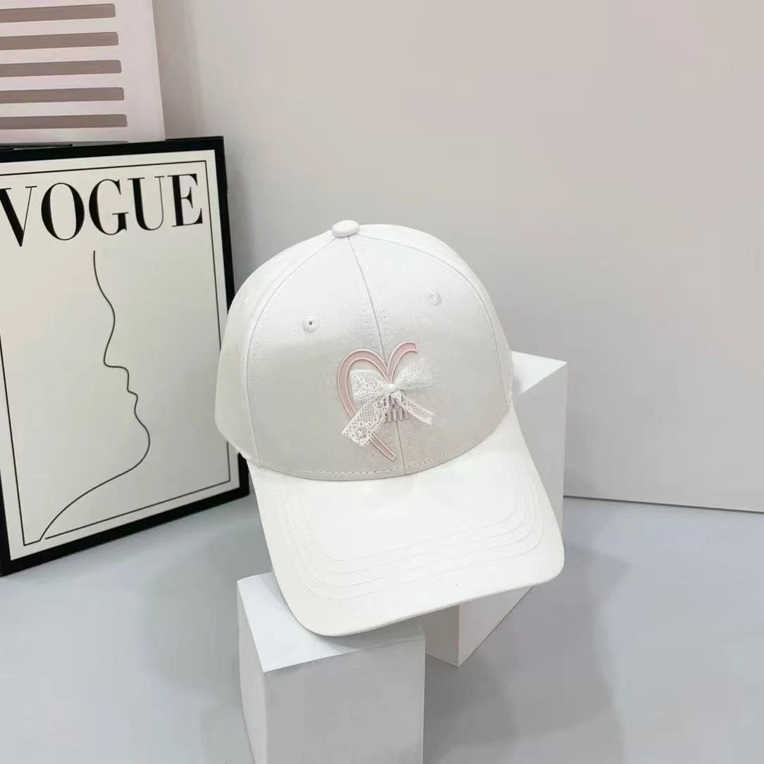 Miu Hats Heart and Lace Bow Baseball Cap image 2