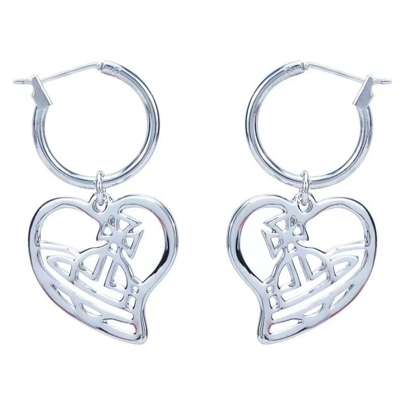 Vivienne Westwood Orb Heart Silver Punk Keychain