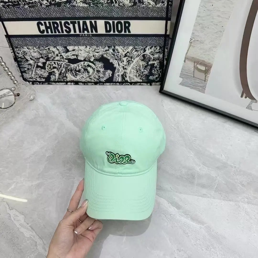 Unbranded Hats Embroidered Script Logo Baseball Cap — Emerald green