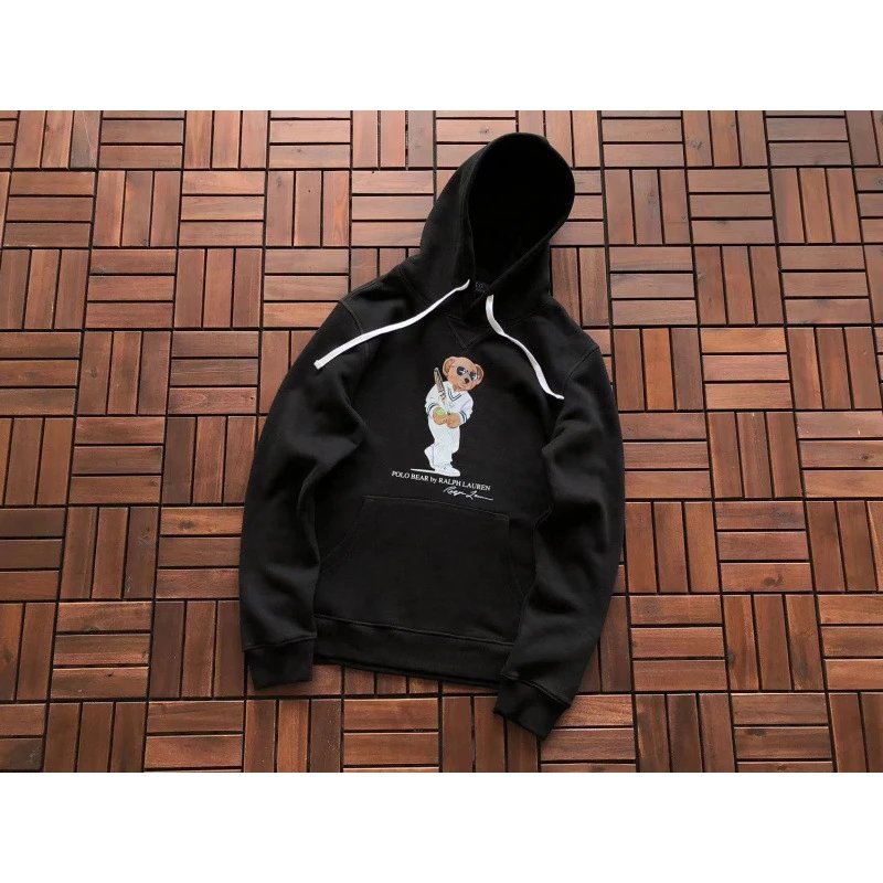 Ralph Lauren Hoodies & Sweatshirts Polo Bear Graphic Pullover Hoodie — L050 BLACK
