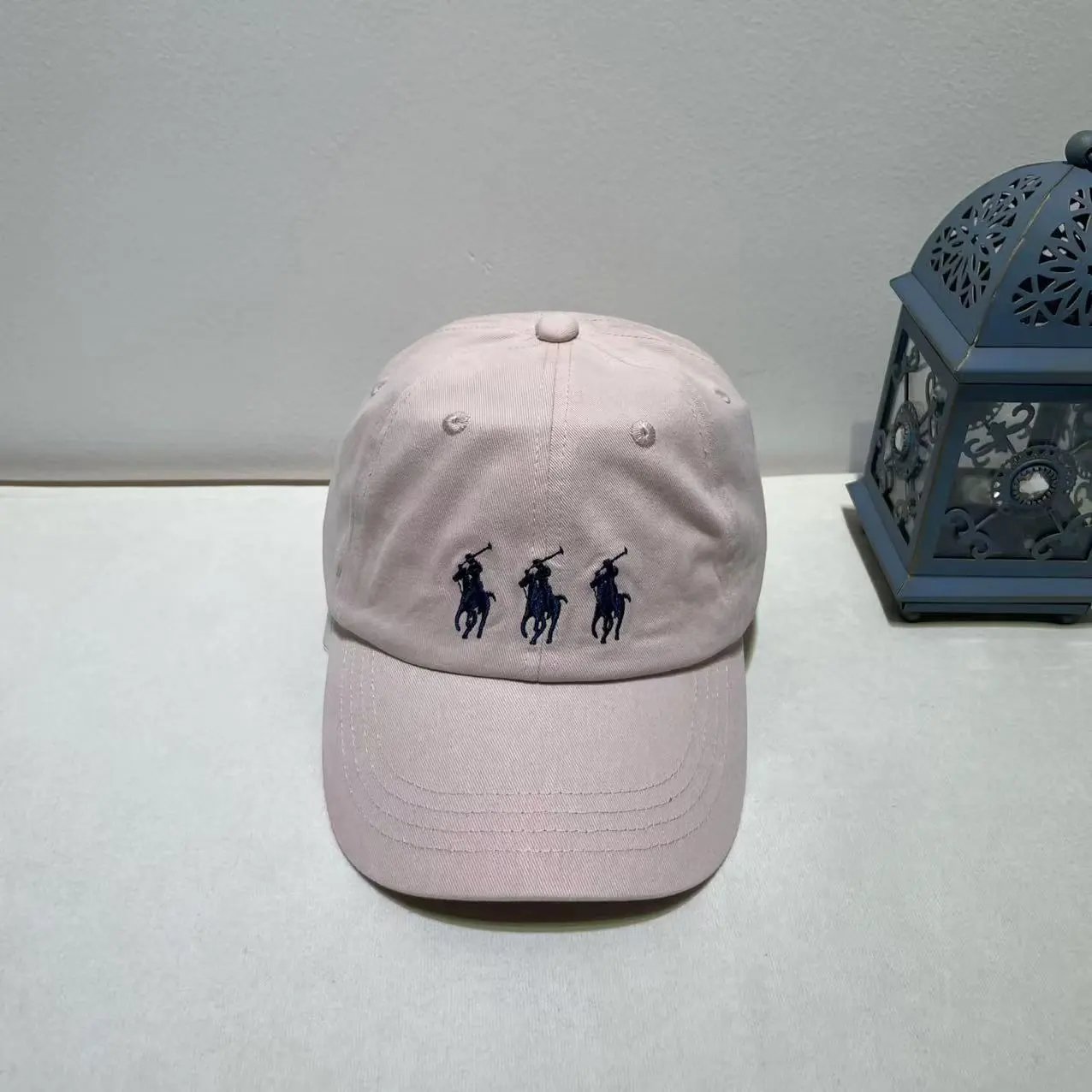 Polo Ralph Lauren Classic Navy White Pink Embroidered Pony Baseball Cap