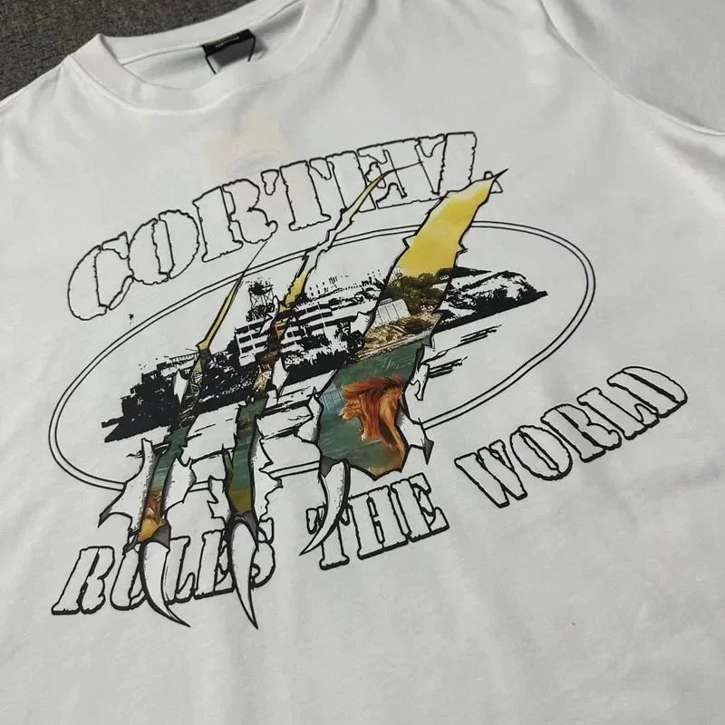 Cortez Graphic Print White Black Streetwear T-Shirt