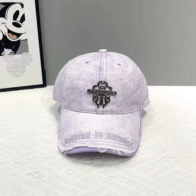 Unbranded Hats Distressed embroidered crest baseball cap product detail image 6