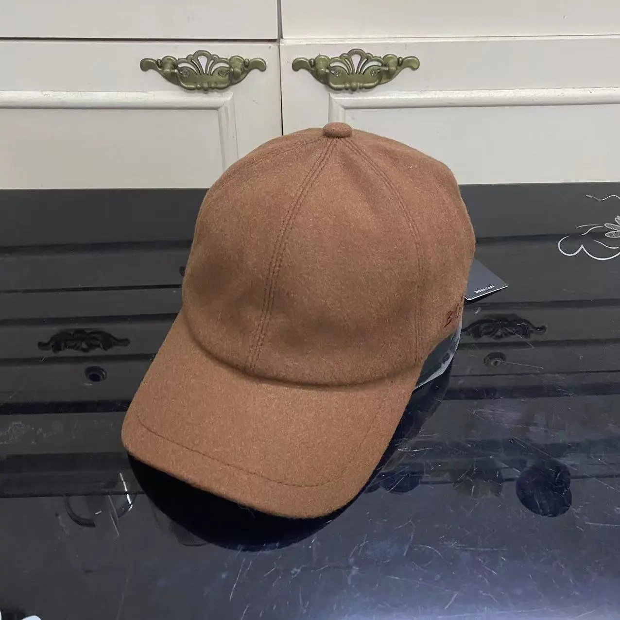 Unbranded Hats Wool-Blend Baseball Cap — Khaki