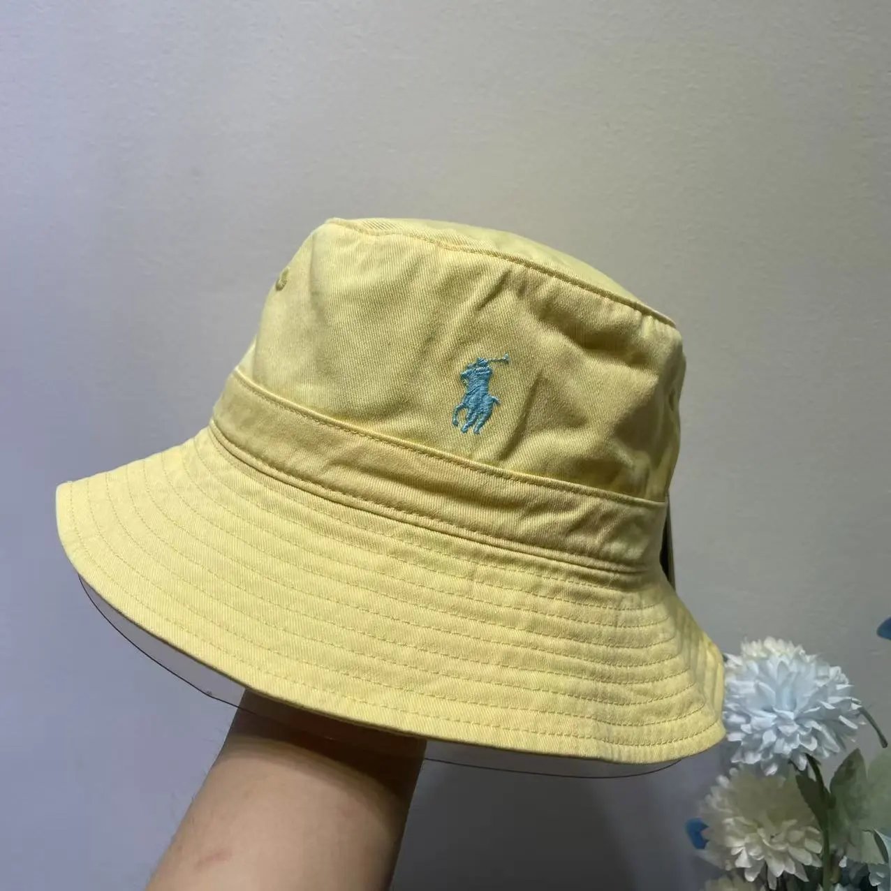 Polo Ralph Lauren Bucket Hat Navy Yellow White Black Beige Casual
