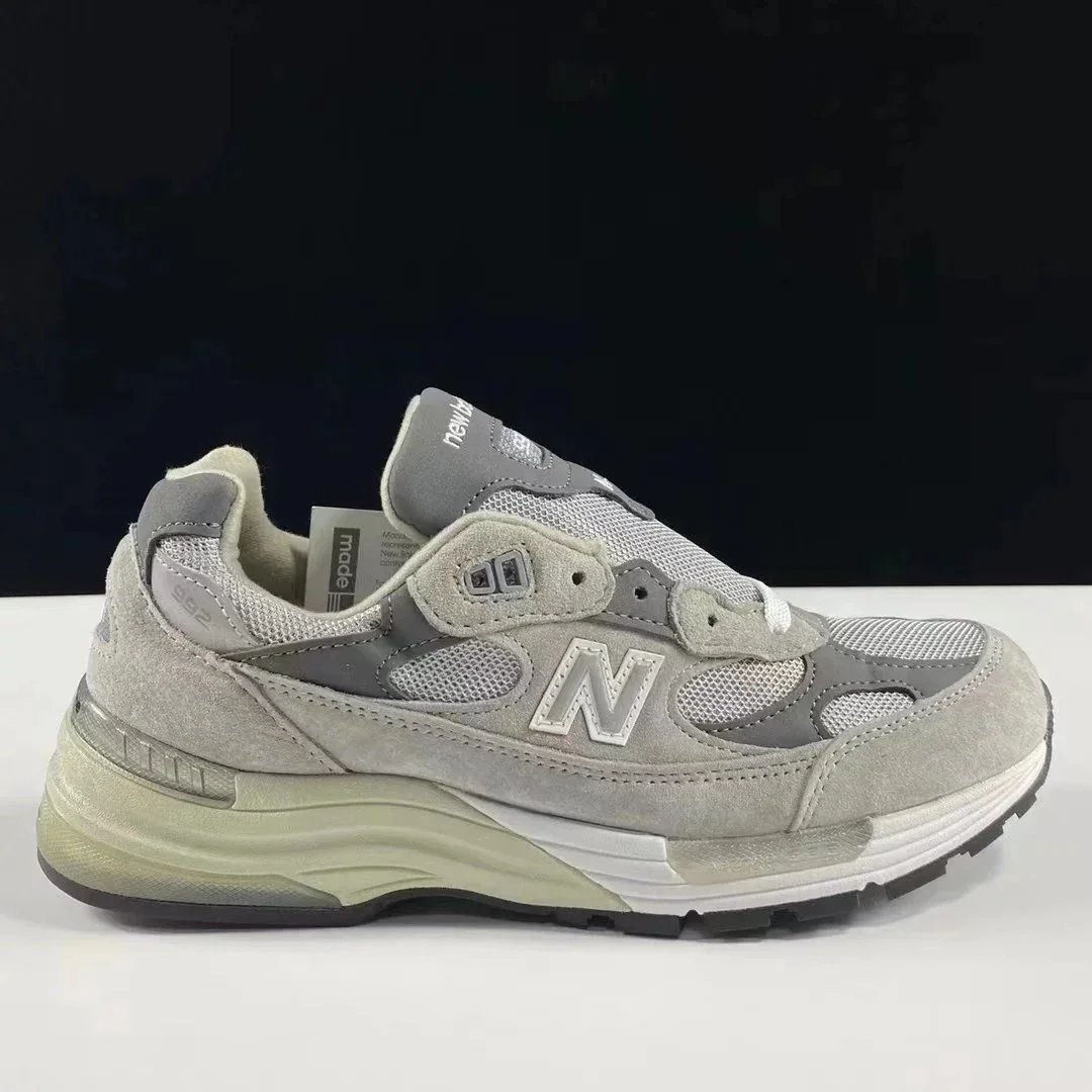 New Balance 993 Grey Olive White Retro Running Sneakers