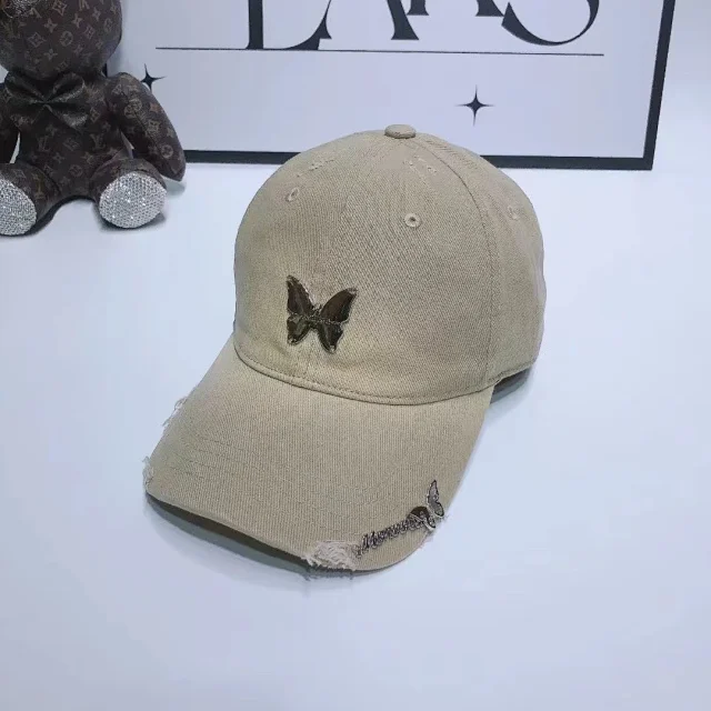 Unbranded Hats Butterfly Metal Accent Distressed Baseball Cap product detail image 14