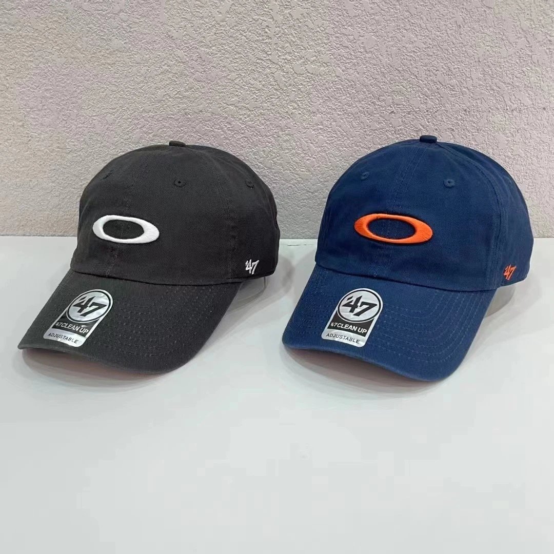 47 Brand Clean Up Navy Orange Logo Adjustable Cap
