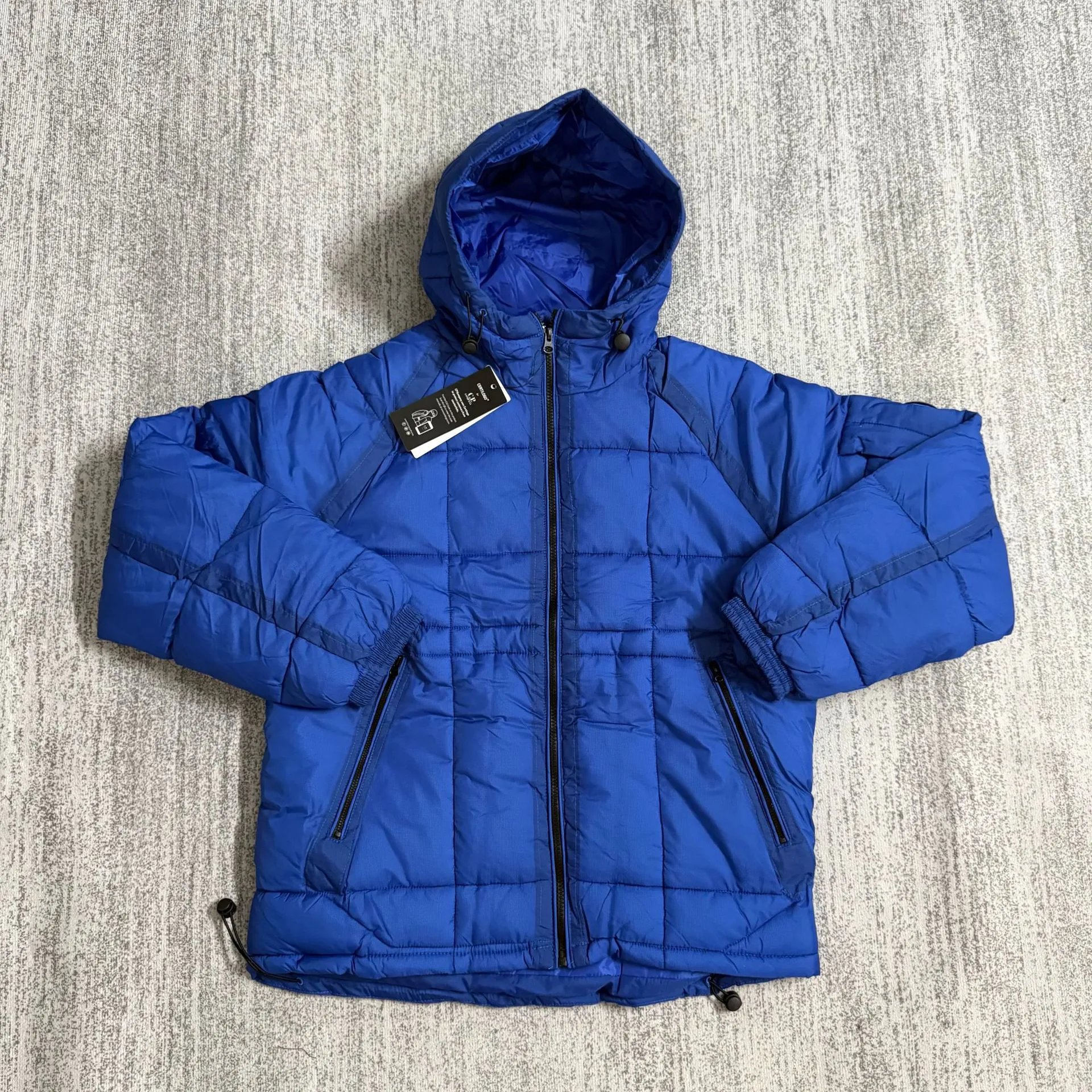 C.P. Company Jackets Hooded quilted puffer jacket with lens sleeve detail image 3