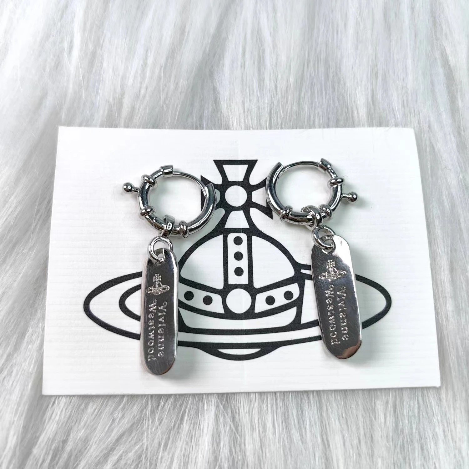 Vivienne Westwood Orb Silver Hoop Earrings