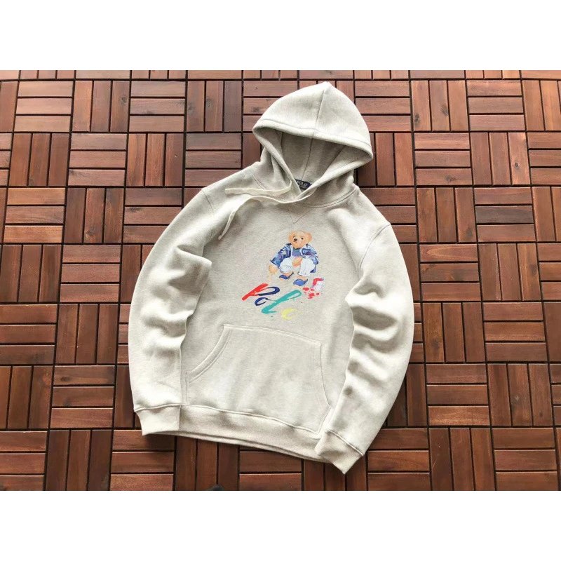 Ralph Lauren Hoodies & Sweatshirts Polo Bear Graphic Pullover Hoodie — L051 gray