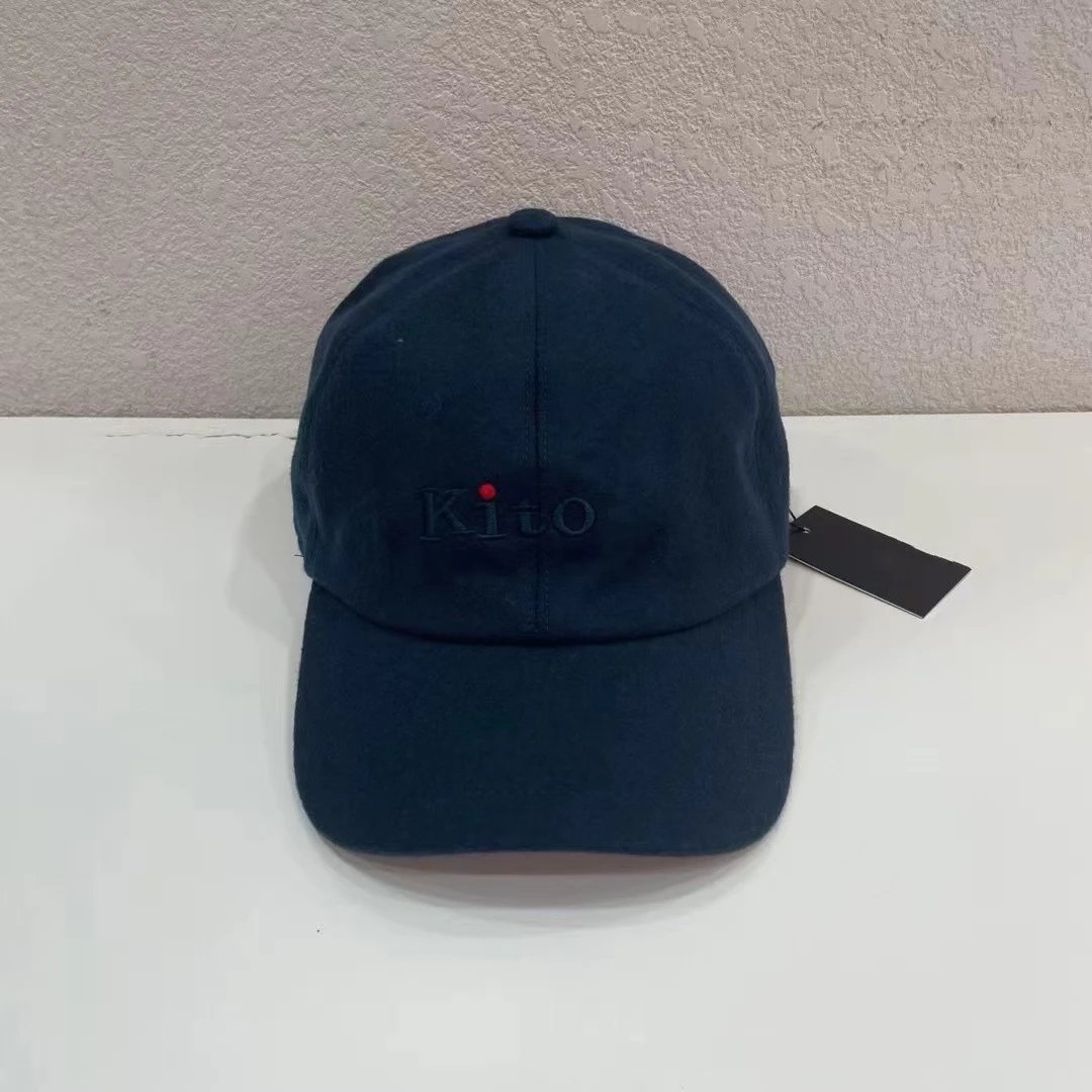 Kito Hats Embroidered Logo Baseball Cap — Sea blue