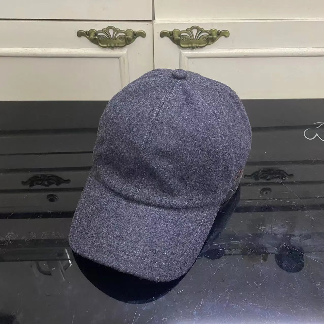 Unbranded Hats Wool-Blend Baseball Cap — gray