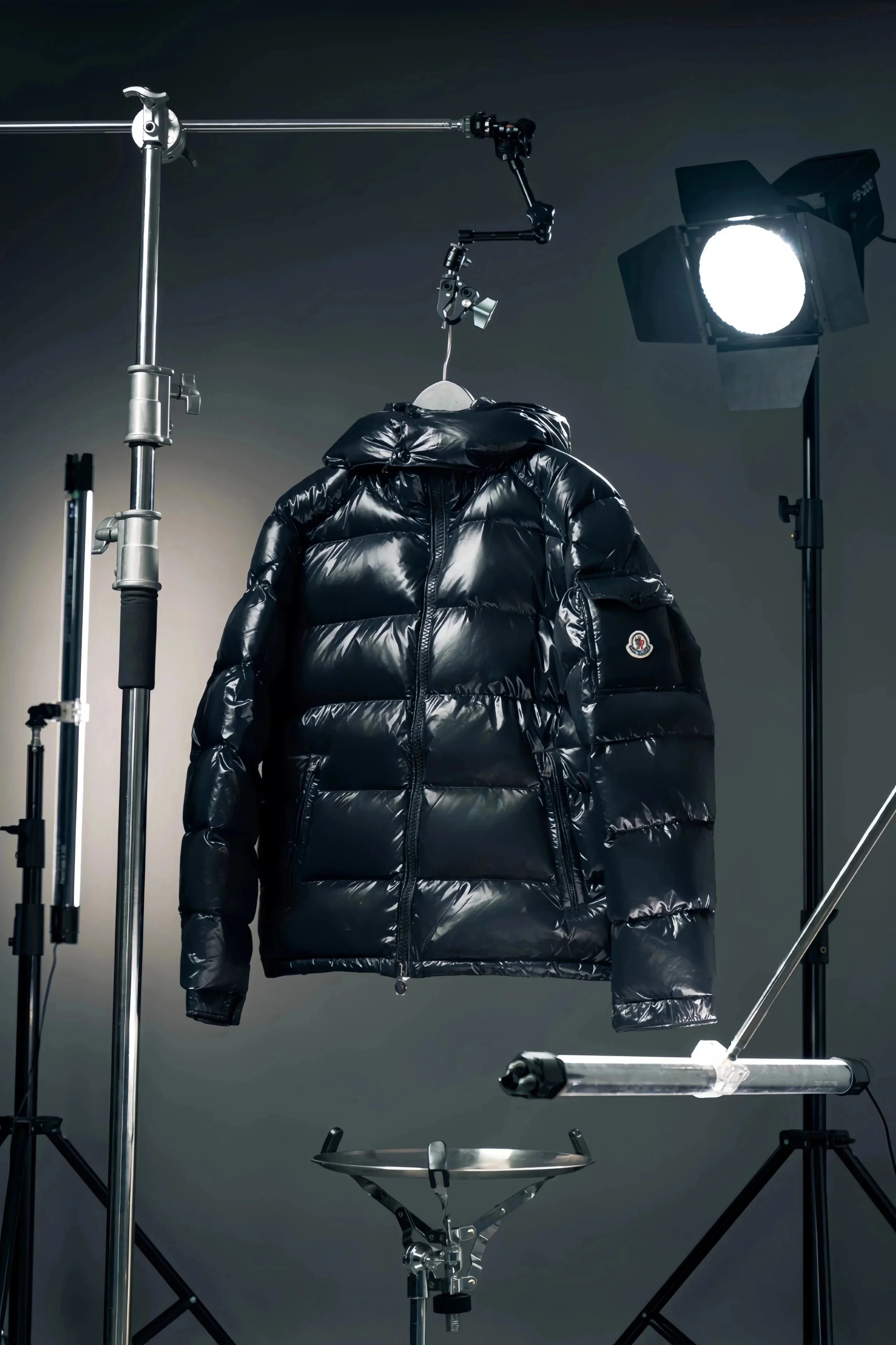 Moncler Maya Black Glossy Puffer Jacket