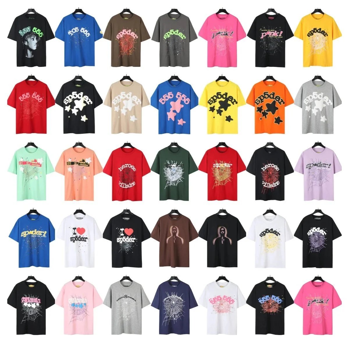 Spoder Graphic Print Multicolor Streetwear T-Shirt