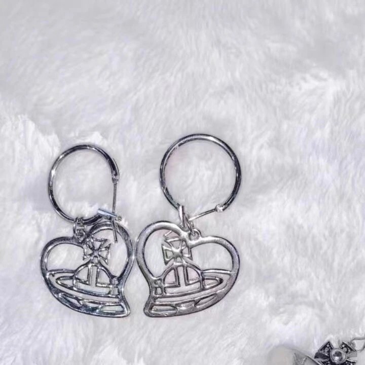 Vivienne Westwood Orb Heart Silver Punk Keychain