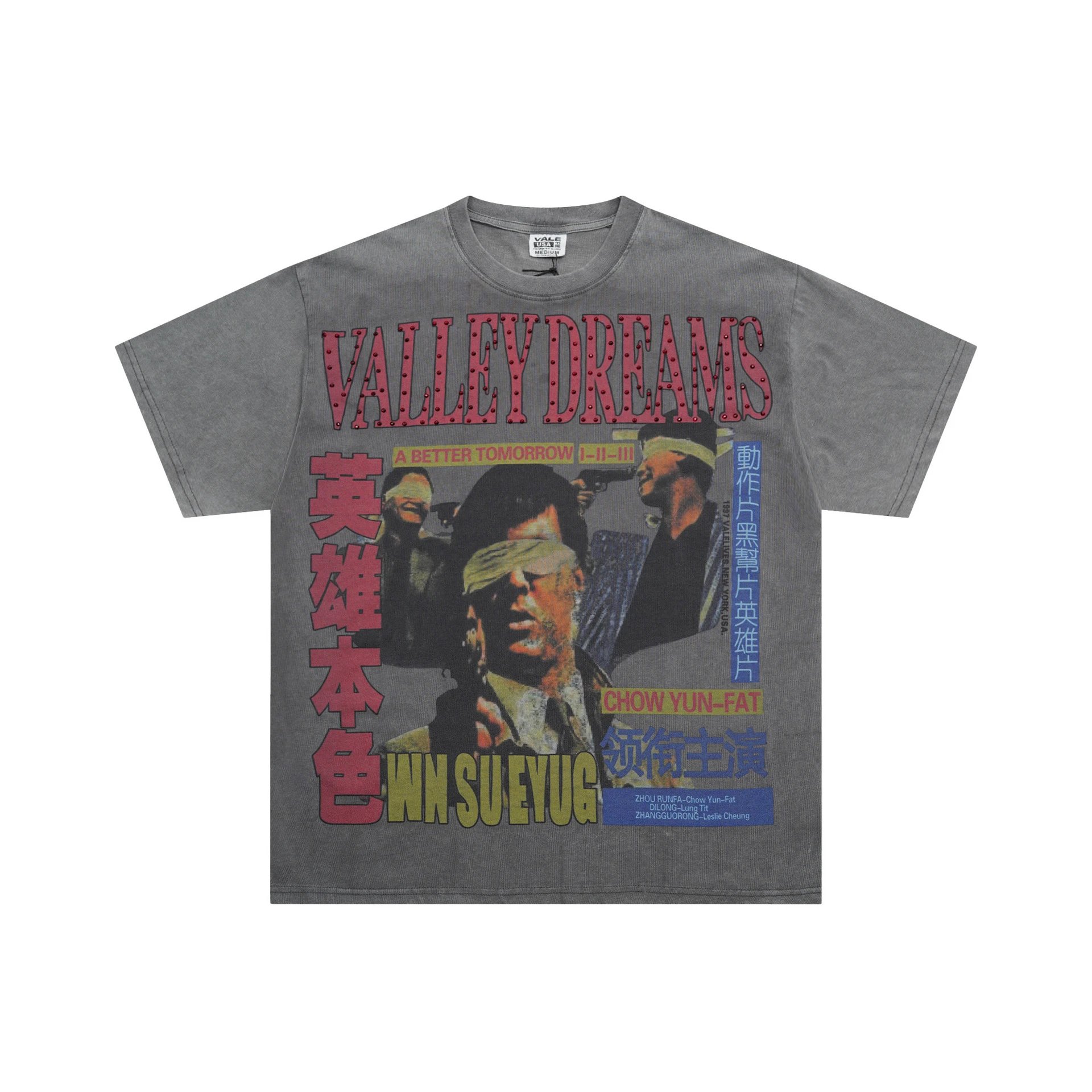 Graphic Print Gray Vintage Band T-Shirt