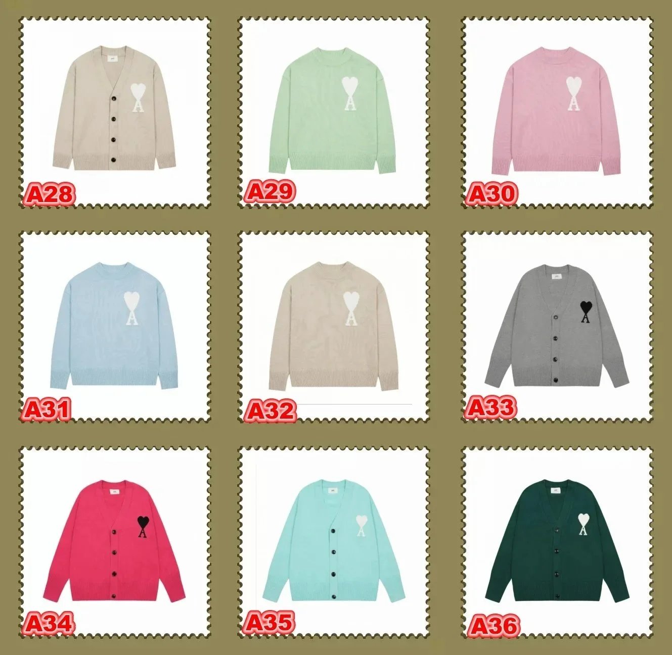 Ami Paris Heart Logo Knit Sweater