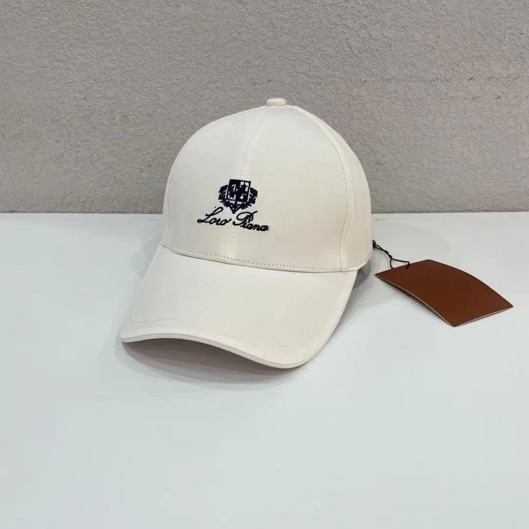 Loro Piana Embroidered Logo Beige Navy Red Black Gray Green Casual Baseball Cap