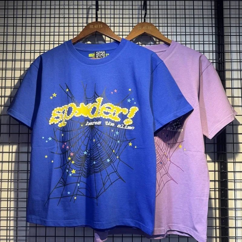 Spider Graphic Print Multi Color Streetwear T-Shirt
