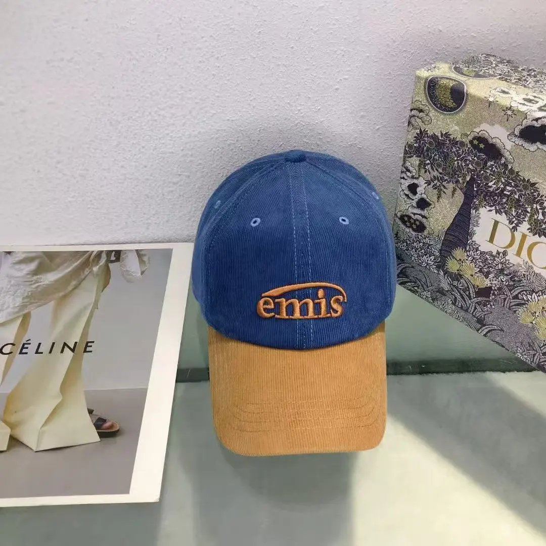 emis Hats Embroidered two-tone baseball cap — Sapphire blue