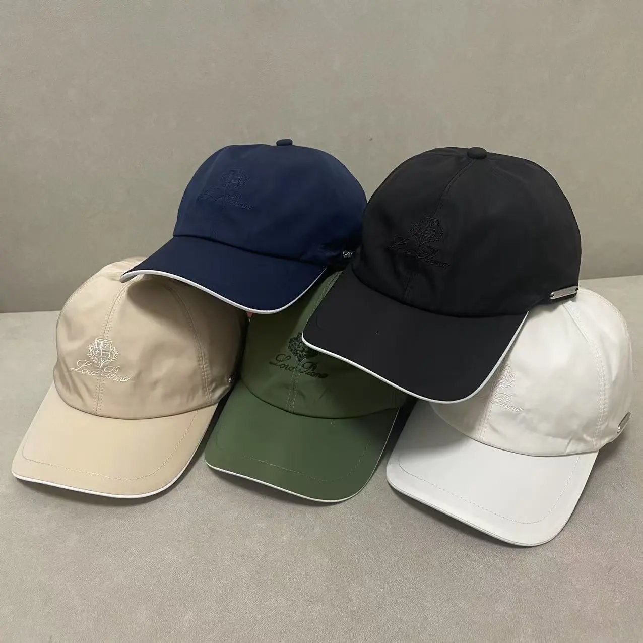 Loro Piana Hats Embroidered Logo Baseball Cap with Contrast Piping image 1