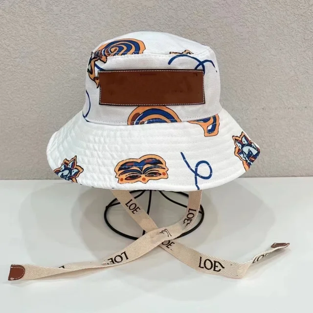 Unbranded Hats Printed wide-brim bucket hat with chin strap product detail image 5