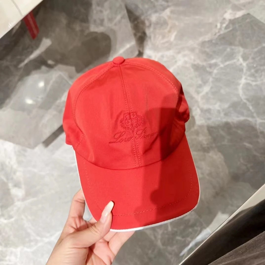 Longchamp Logo Embroidered Navy Red Black Tan Teal White Baseball Cap