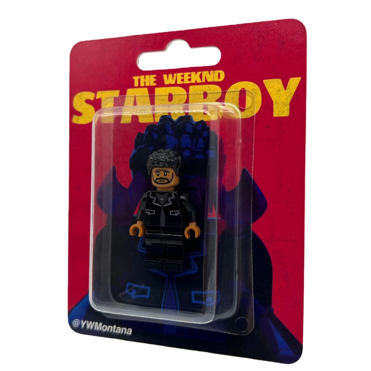 Lego Minifigure Black Jacket Blue Trim Casual Figure