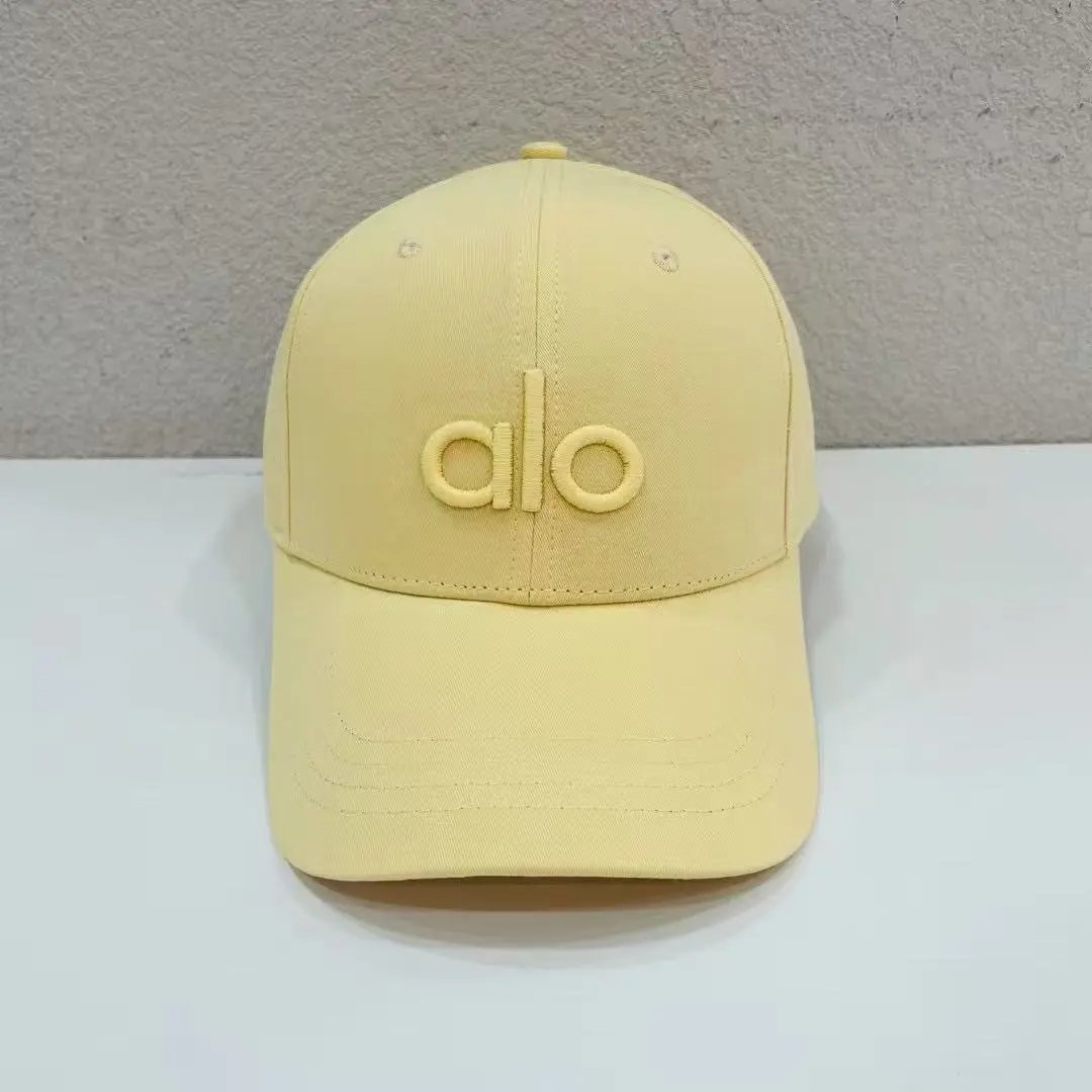 Alo Embroidered Logo Beige Casual Baseball Cap