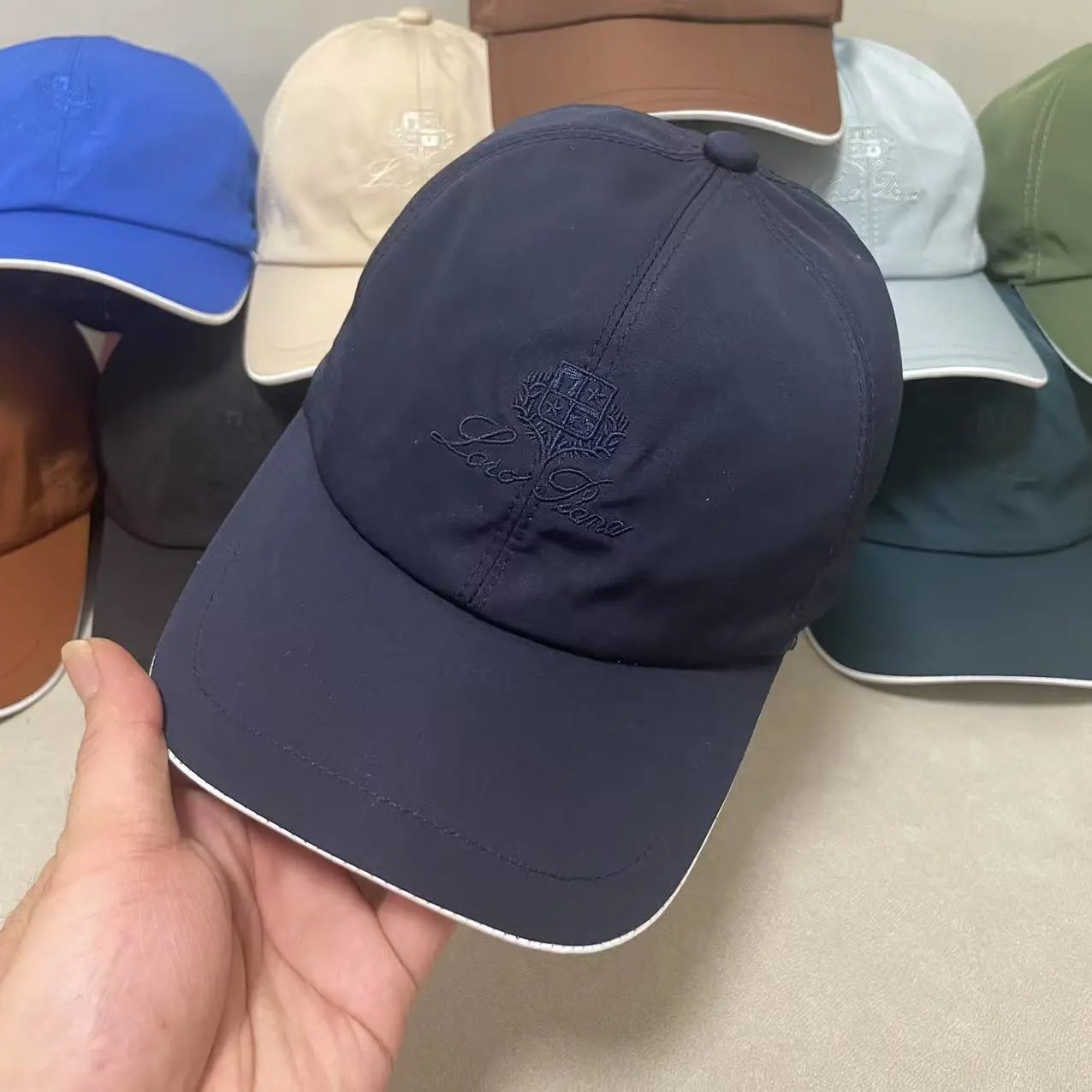 Louis Vuitton Embroidered Logo Beige Navy Olive Pink Orange Blue Brown Caps