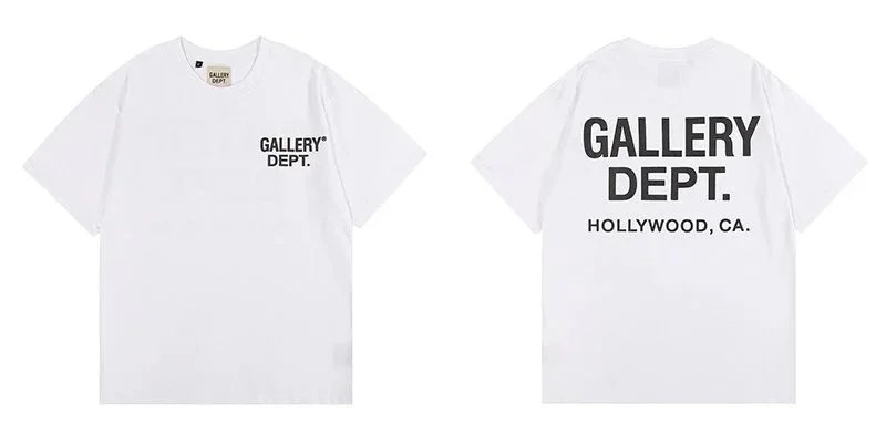 Gallery Dept. Graphic Print Black White Beige Yellow Brown Casual T-Shirts