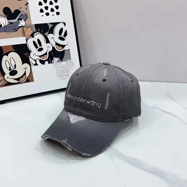 Alexander Wang Hats Distressed Rhinestone Logo Baseball Cap product detail image 5