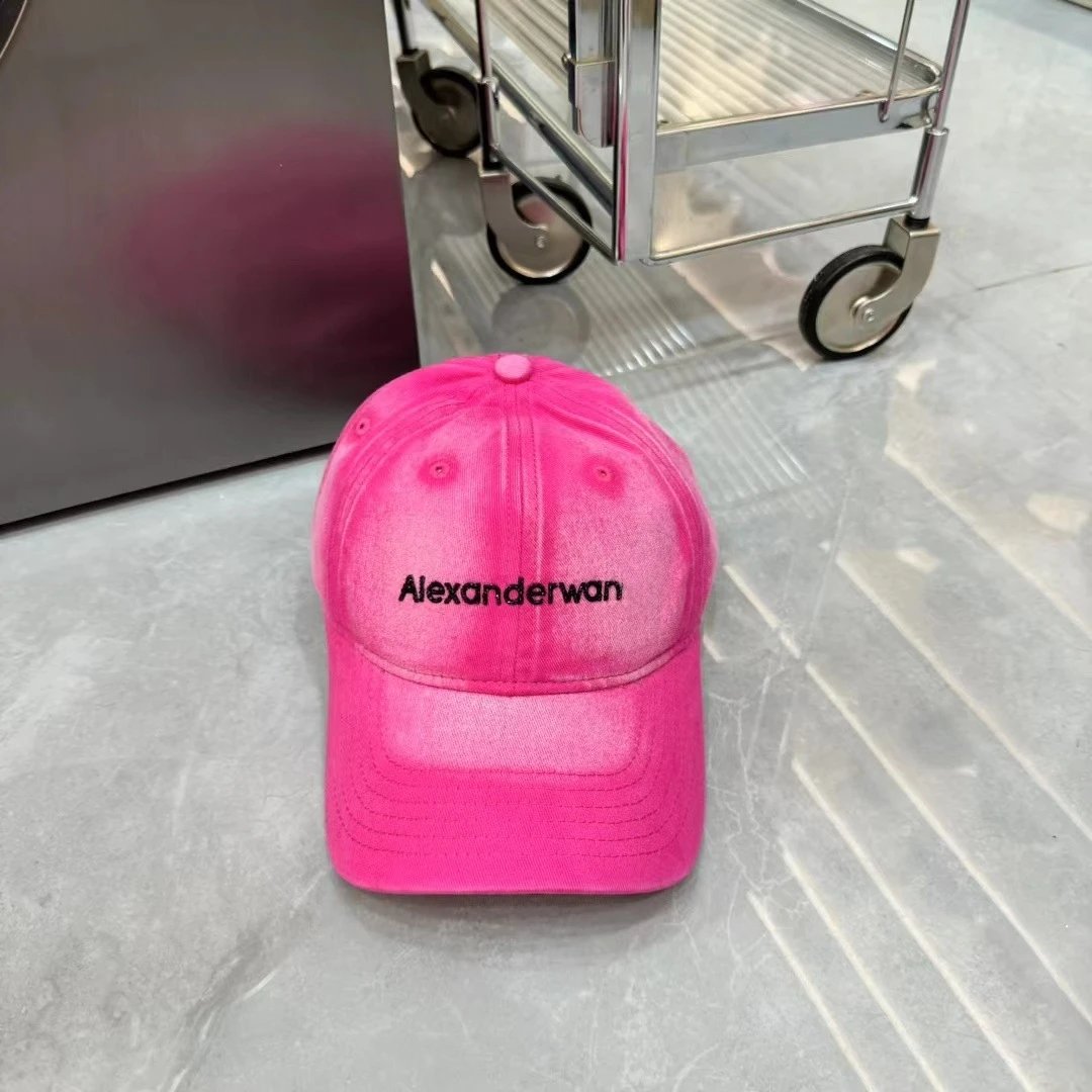 Alexander Wang Hats Embroidered Logo Baseball Cap — Rose red