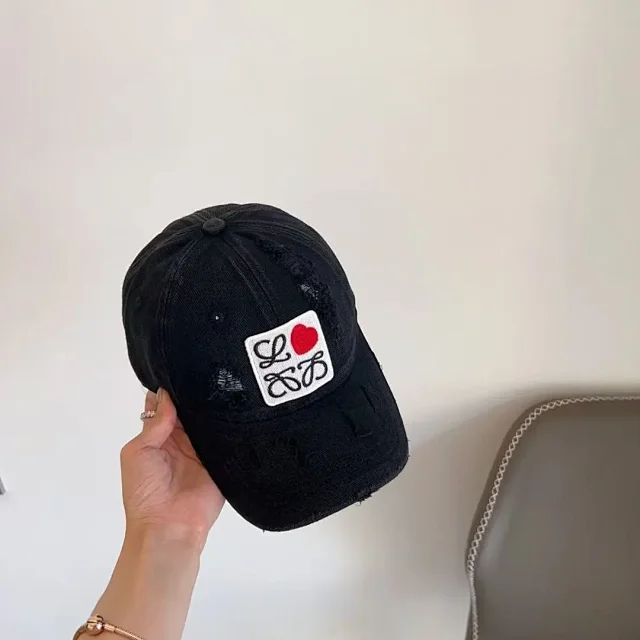 Loewe Hats Distressed Logo Patch Baseball Cap product detail image 7
