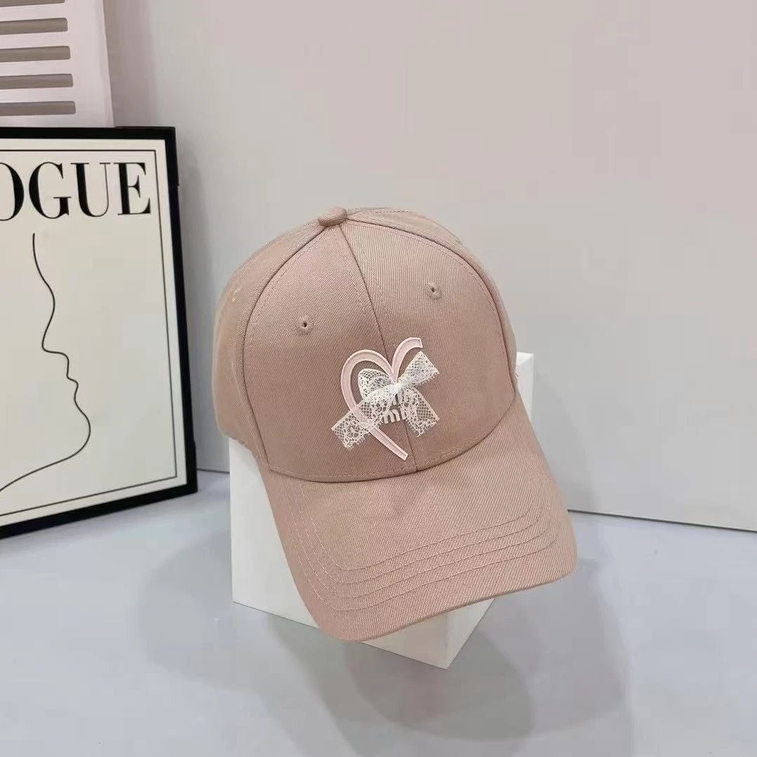 Miu Hats Heart and Lace Bow Baseball Cap image 3