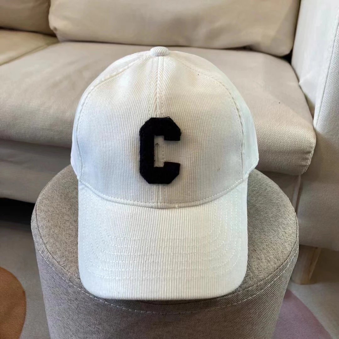Unbranded Hats Corduroy Baseball Cap with Chenille C Patch image 2