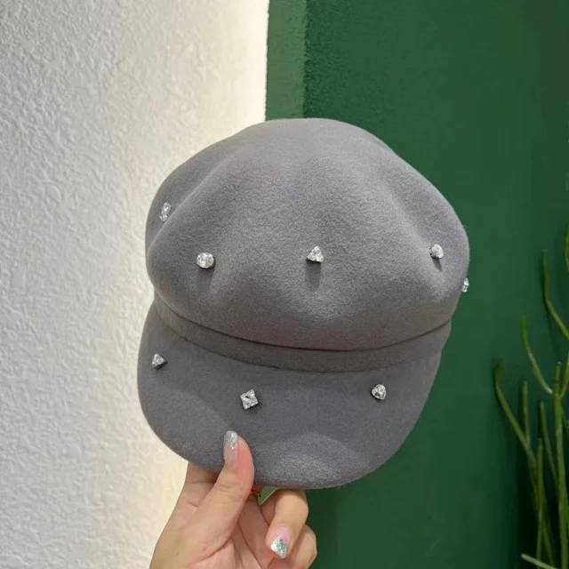 Unbranded Hats Rhinestone-Embellished Newsboy Cap product detail image 8