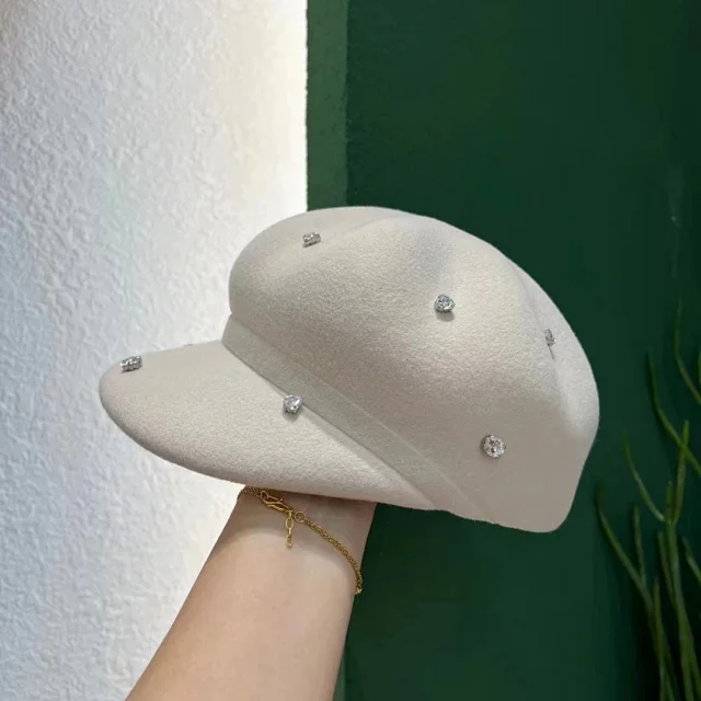 Unbranded Hats Rhinestone-Embellished Newsboy Cap product detail image 2