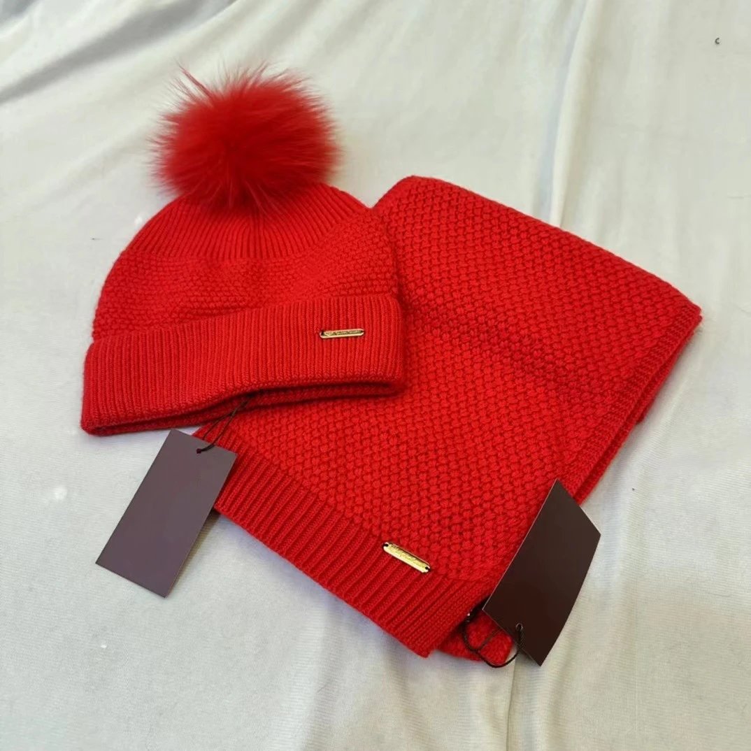 Unbranded Knit Pom-Pom Beanie and Scarf Set image 4