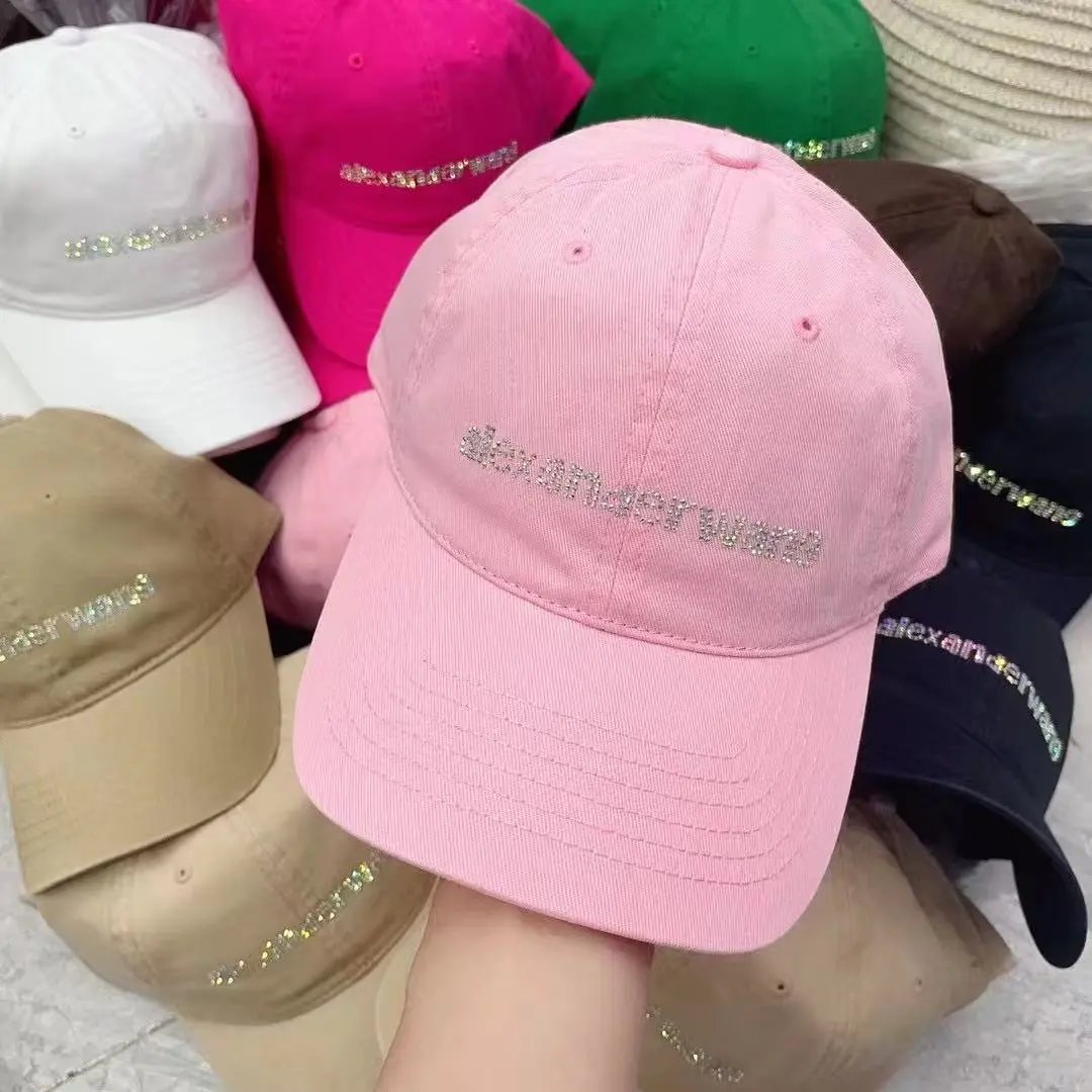 Alexander Wang Embroidered Logo Beige Pink Green Brown Black Casual Baseball Cap