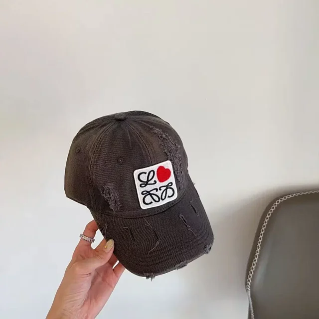 Loewe Hats Distressed Logo Patch Baseball Cap product detail image 2