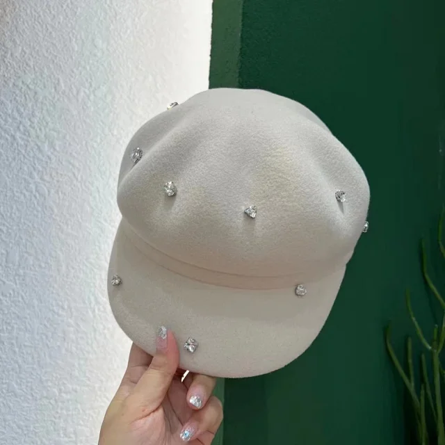 Unbranded Hats Rhinestone-Embellished Newsboy Cap product detail image 9